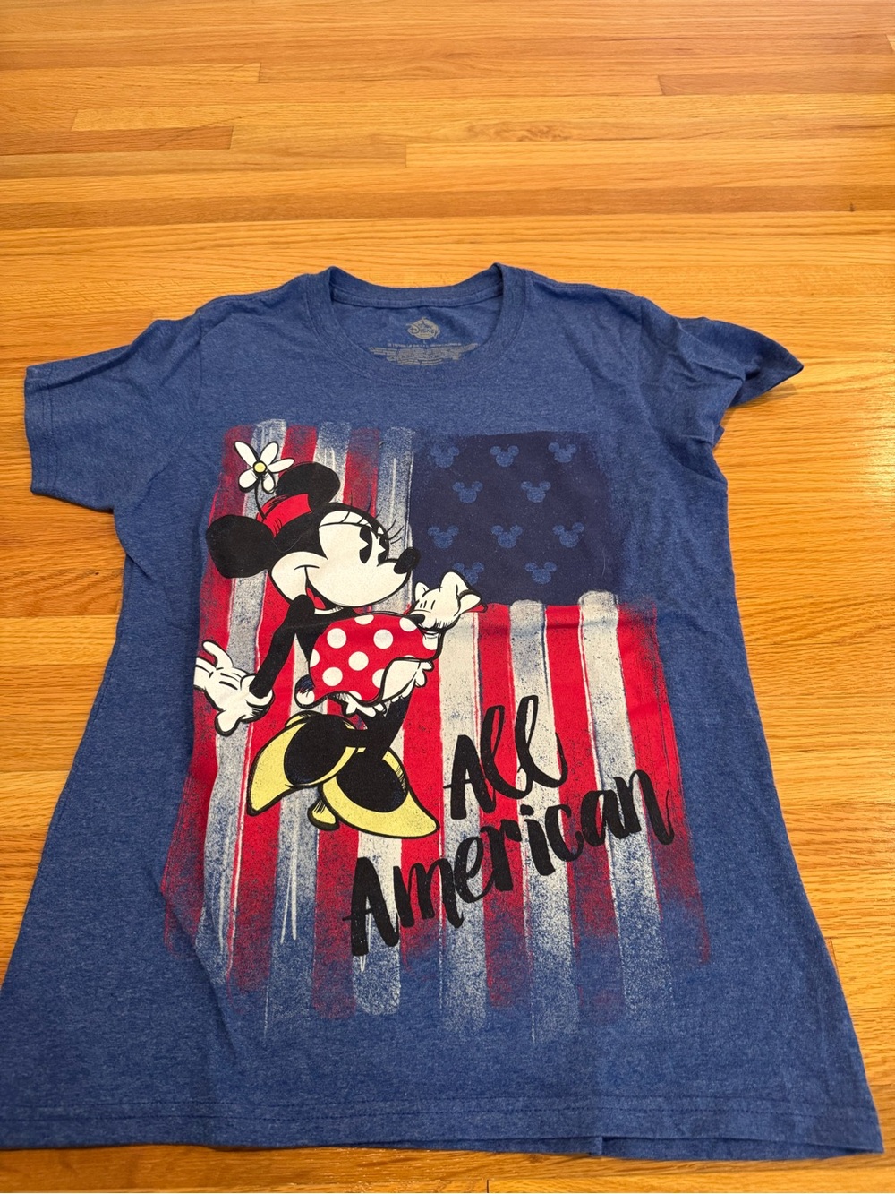 Disney Blue Minnie Mouse 'All American' Graphic Tee